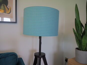 Honeycomb Pattern Lampshade In Cornflower Blue, 2 of 5