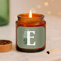 Alphabet Initial Candle • A Z • Scented Brown Glass Jar Candle, thumbnail 3 of 9