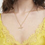 Gold Cupids Bow And Arrow Necklace, thumbnail 2 of 8