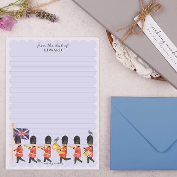 A5 Personalised Letter Writing Paper With Marching Band, 3 of 4