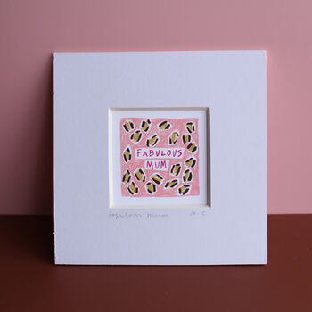 Fabulous Mum Mini Art Print, 3 of 9