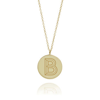 Personalised Gold Plated Silver Facett Initial Necklace, 7 of 8