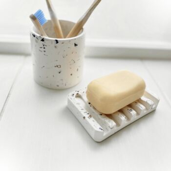 Handmade Recycled Shell Terrazzo Soap Dish, 2 of 3