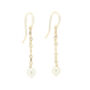 Pearl And Gold Drop Earrings, thumbnail 2 of 3