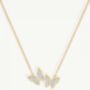 Women's Butterfly Necklace, 18ct Gold Plated, Double Butterfly Pendant, Dainty Everyday Jewellery Gift, thumbnail 2 of 4