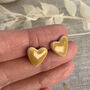 Mustard Yellow Heart Stud Earring, thumbnail 2 of 8