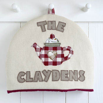 Personalised Family Name Tea Cosy Gift, 6 of 11