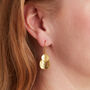 Hammered Gold Plated Silver Disc Dangly Earrings, thumbnail 3 of 8