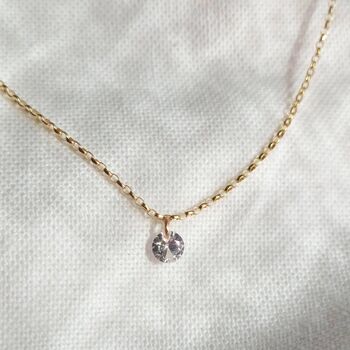 Rising Star Naked Diamond Solitaire Necklace, 3 of 10