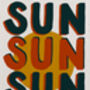 Sun Sun Sun Here It Comes Textured Hand Lettered Print, thumbnail 5 of 7