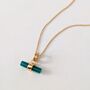 The T Bar Green Onyx Necklace, thumbnail 1 of 10