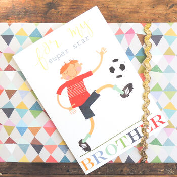 Football Brother Greetings Card, 3 of 5