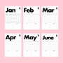 2026 Black And White Minimal Calendar, thumbnail 4 of 5