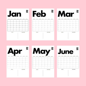 2026 Black And White Minimal Calendar, 4 of 5