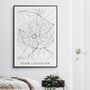 Custom Map Print Of Any Location City, Town Or Village, thumbnail 2 of 4