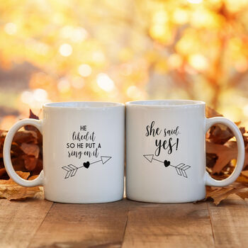 Couples Engagement Mug Set, 5 of 6