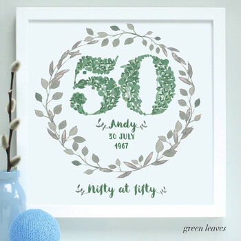 Personalised 70th, 80th, 90th Birthday Framed Print, 11 of 12