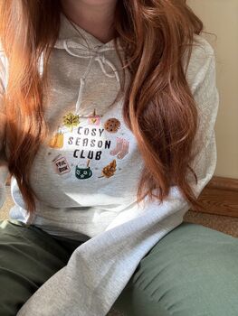 Cosy Season Club Embroidered Sweatshirt Or Hoodie, 11 of 12