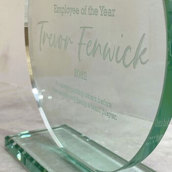 Personalised Round Glass Award Trophy, 4 of 4