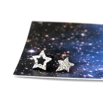 Sterling Silver Mini Rock Star Mismatched Earrings, 11 of 12
