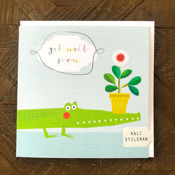 Get Well Soon Crocodile Card, 3 of 5