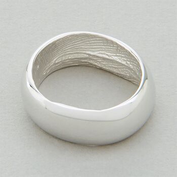 Sterling Silver Fingerprint Ring, 8 of 11