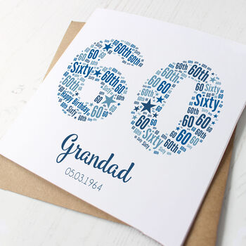 Personalised 60th Birthday Card For Him, 3 of 4