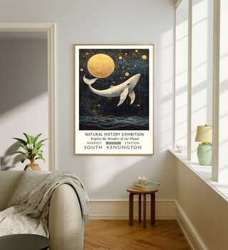 Natural History Museum Midnight Whale Art Print, 2 of 4