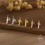 Sterling Silver Tiny Dagger Sword Stud Earrings, thumbnail 4 of 12