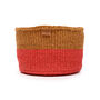 Hela: Gold And Red Duo Colour Block Woven Basket, thumbnail 4 of 9