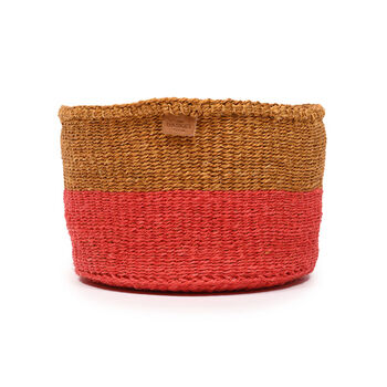 Hela: Gold And Red Duo Colour Block Woven Basket, 4 of 9