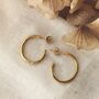 Sterling Silver And Gold Vermeil Oval Hoop Earrings, thumbnail 4 of 8