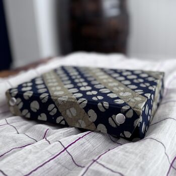 Jewellery Box With Button Closure, Partitions Inside, 6 of 8