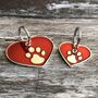 Red And Silver Heart Pet ID Tag, thumbnail 5 of 6