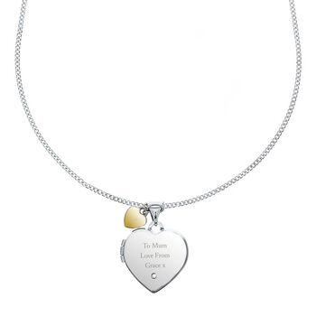 Personalised Silver Heart Locket Necklace, 4 of 5