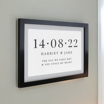Personalised Special Date Black Poster Frame, 2 of 3