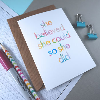She Believed She Could | Birthday Card For A Friend, 4 of 5