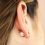 Cubic Zirconia Starfish Stud Earrings With Pearl Backs, thumbnail 5 of 6