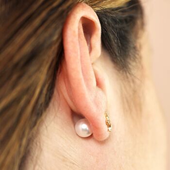Cubic Zirconia Starfish Stud Earrings With Pearl Backs, 5 of 6