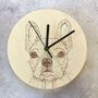 Laser Etched Pet Portrait Wall Clocks, thumbnail 5 of 9