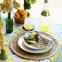 Mediterranean Blue And White Lemon Print Tablecloth, thumbnail 4 of 4