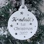 Baby's 1st Christmas Personalised Tree Decoration, thumbnail 6 of 12