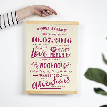 Personalised Cotton Anniversary Print, 2 of 6