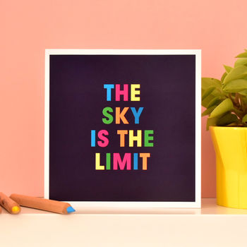 Personalised The Sky Is The Limit Congratulations Card, 2 of 3