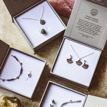 Amethyst Fan Gemstone Gift Set – Silver Plated, 3 of 3
