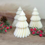 Geometric Christmas Tree Shape Soy Candle Festive Gifts, thumbnail 5 of 9