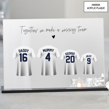 Personalised Family Together Football Shirt Plaque, 6 of 9