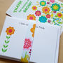 Set Of 12 Personalised Notecards With Flower, thumbnail 3 of 4