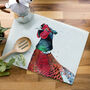 Inky Pheasant Extra Large Glass Worktop Saver, thumbnail 1 of 5
