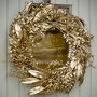 Giant Wild Holly Gold Winter Wreath, thumbnail 1 of 4